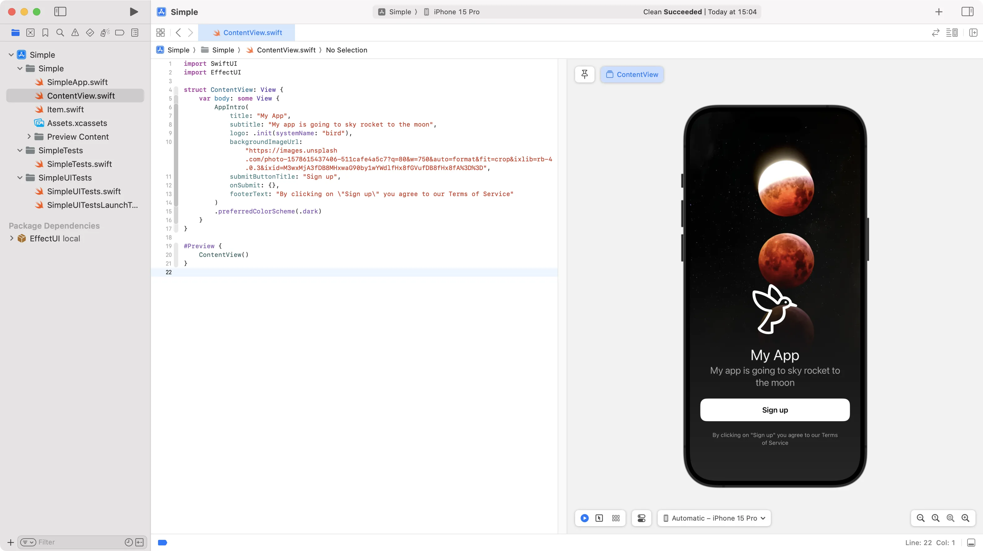 Xcode project ios